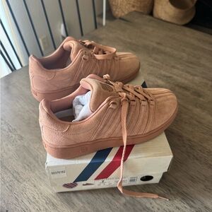 K-Swiss Women's Pink Suede Classic Sneakers